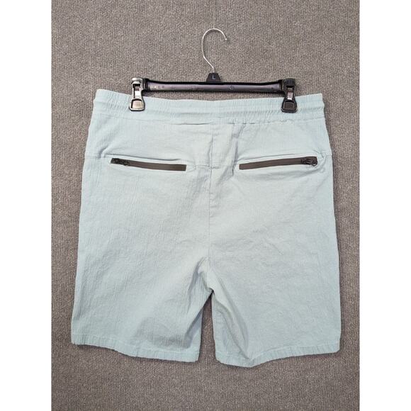 Apparel by Homerun Shorts Mens Large Pull On Drawstring Light Blue Stretch - Picture 7 of 11